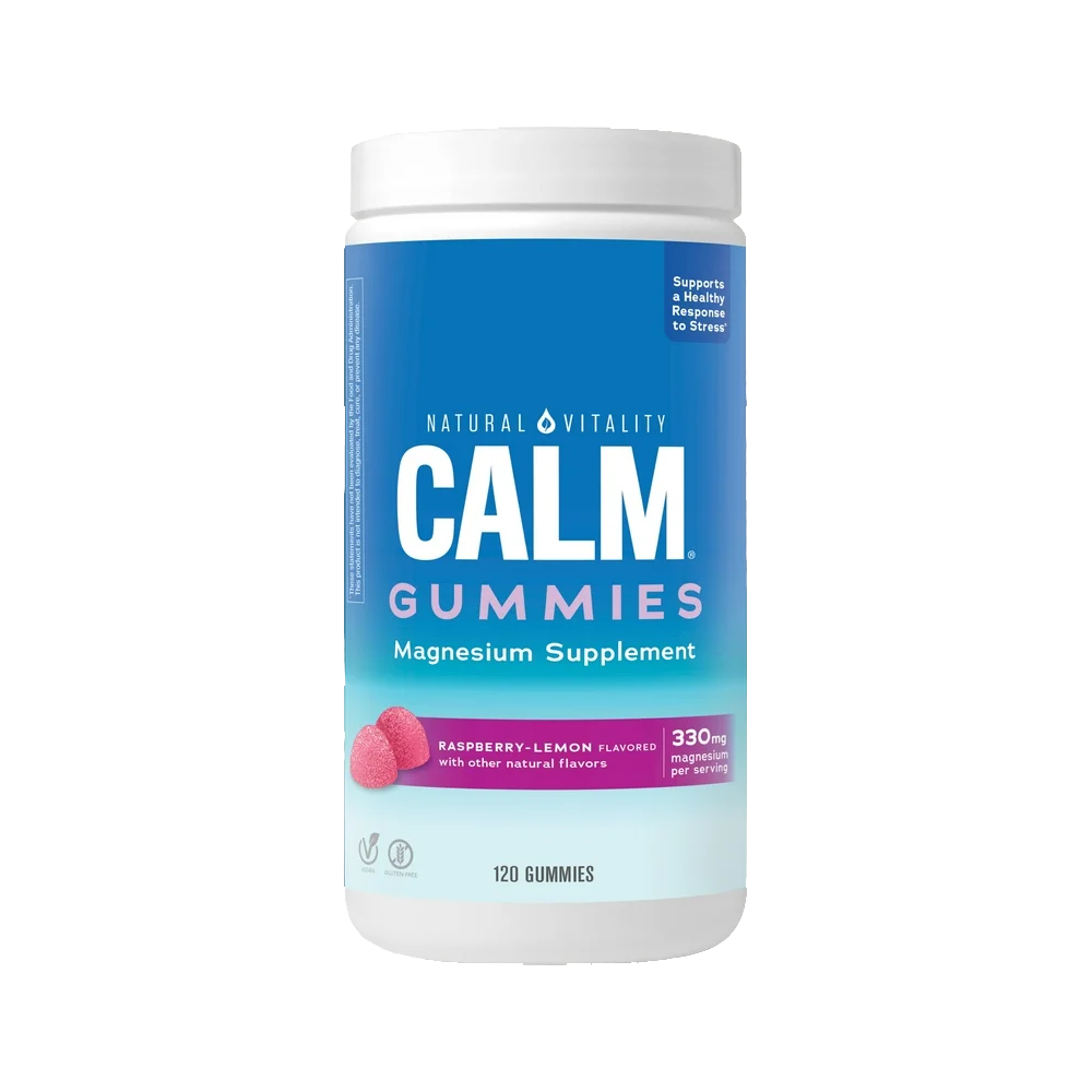 Calm Gummies - Raspberry Lemon 120 Gummies - Natural Vitality